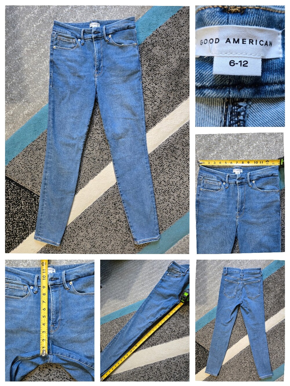 Good American Always Fits Good Legs Skinny Jeans,  Size 6-12 (Fits 6-12), NWOT